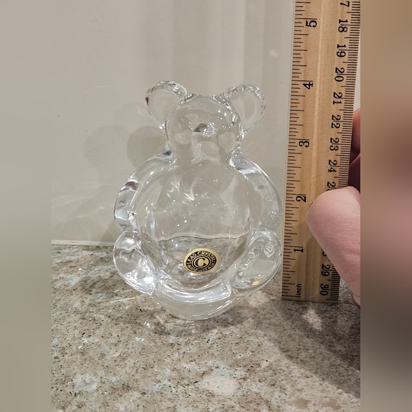 Vintage Lead Crystal Bear Trinket / Ring Holder Made In Italy - Picture 10 of 11